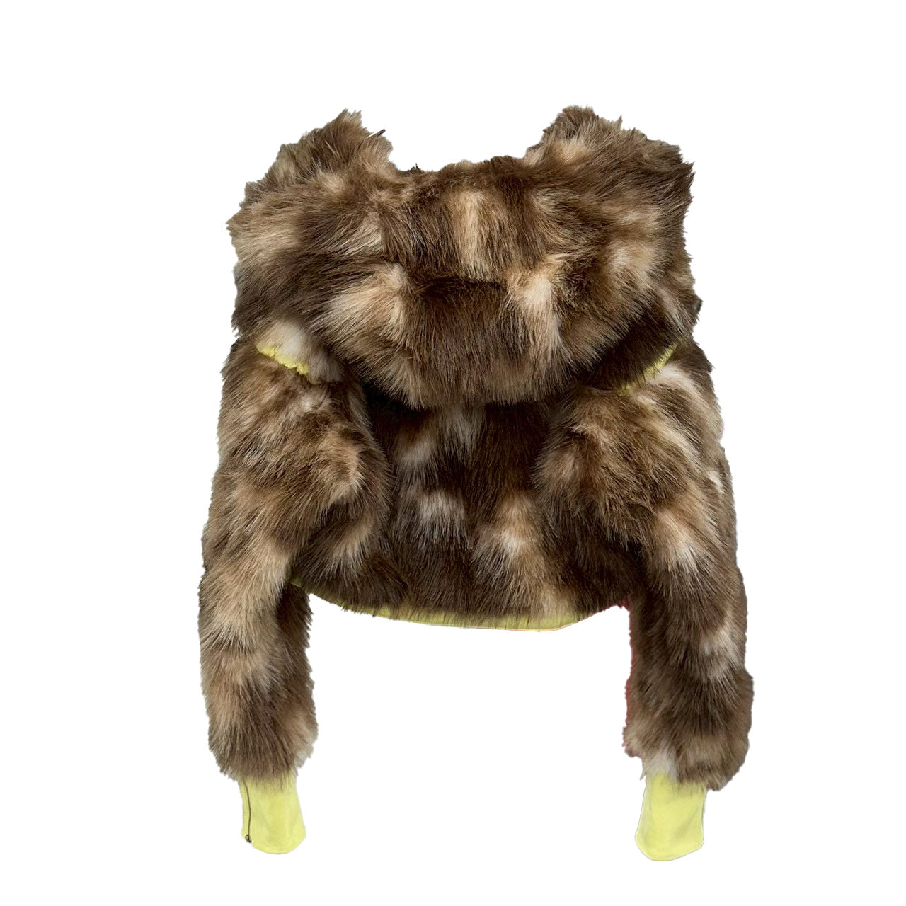 LOVETT CROPPED FUR HOODED JACKET