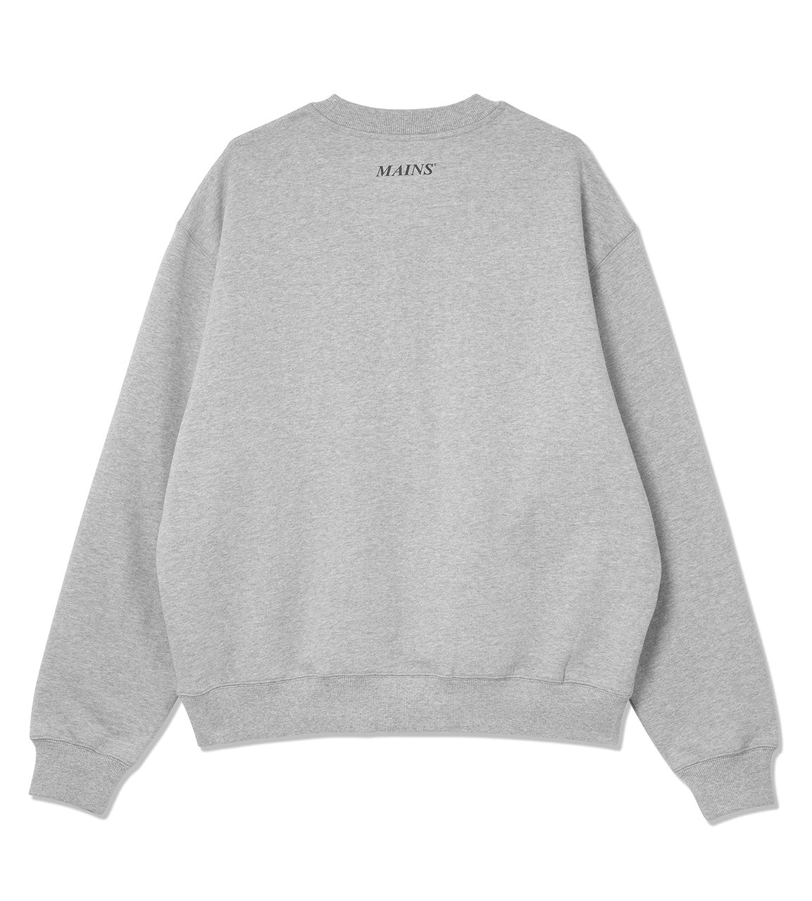 MAINS GREY MARL CREW NECK SWEAT
