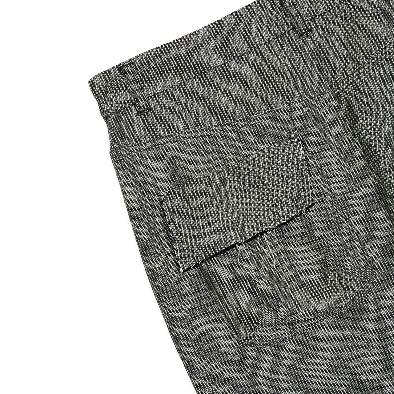 OPEN YY LINEN PANELLED RAW-CUT PANTS