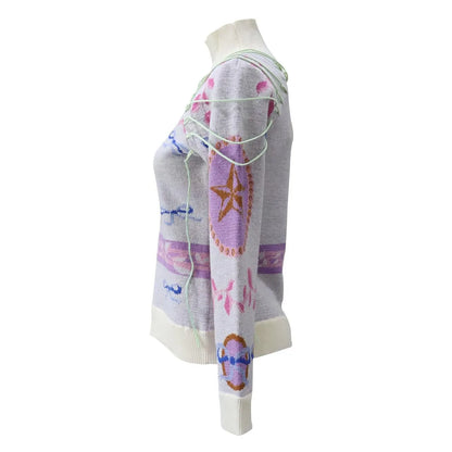 LOVETT ORNATE TIE SWEATER