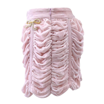 LOVETT VELVET BOW SKIRT