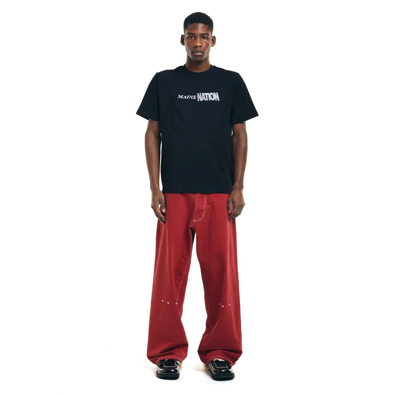 MAINS MAINS NATION BLACK T-SHIRT