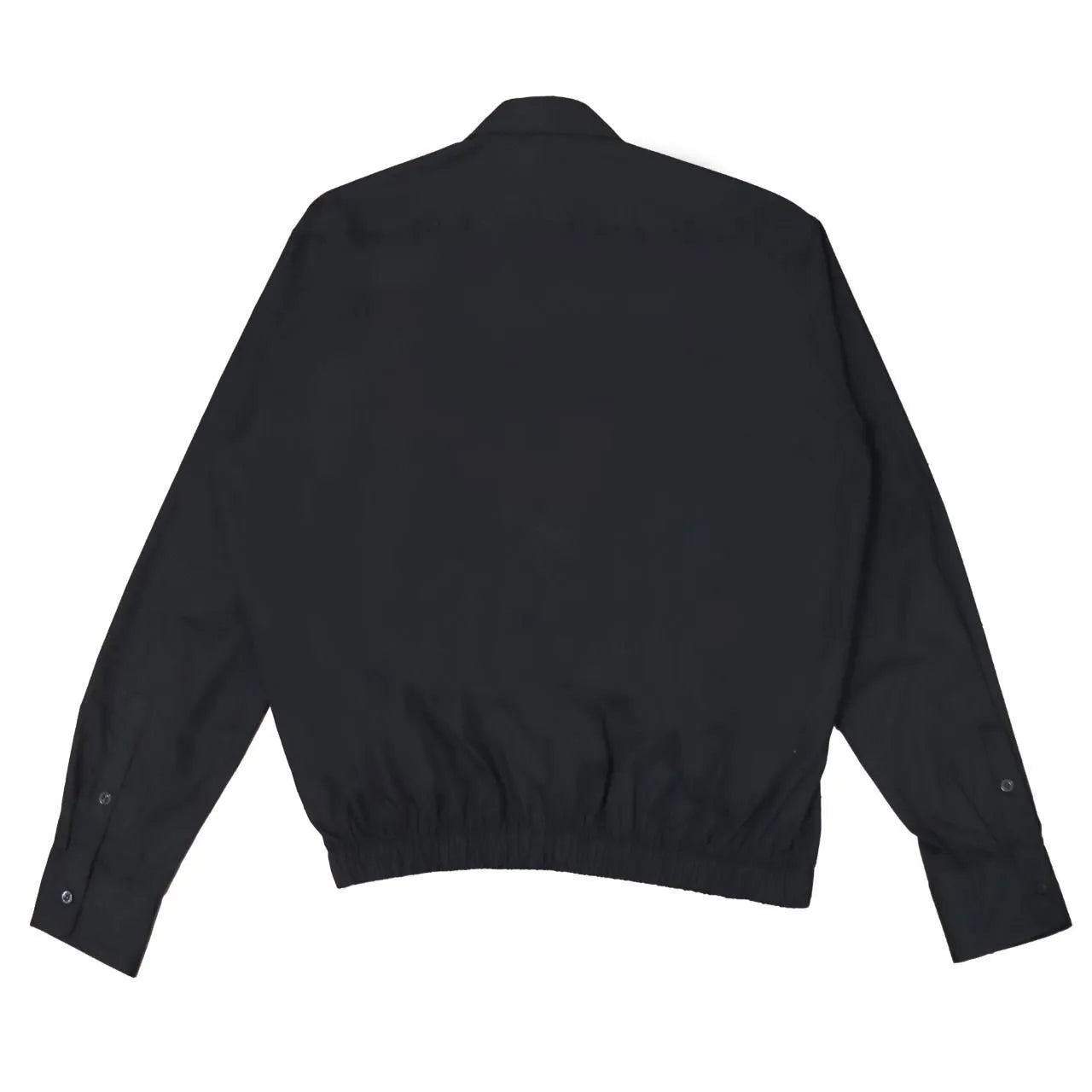 MAINS BLACK LONG SLEEVE SHIRT WITH ELASTICATED HEM