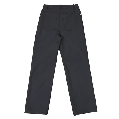 MAINS BLACK WOOL TROUSERS