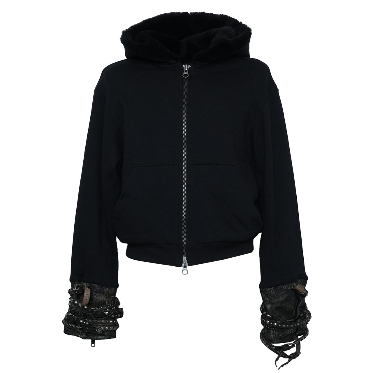 YASMINA BLACK ARMOUR HOODIE
