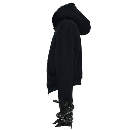 YASMINA BLACK ARMOUR HOODIE