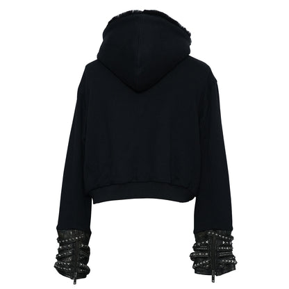 YASMINA BLACK ARMOUR HOODIE