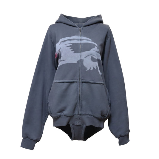 PROTOTYPES SPRAYED GOAT HOODIE ROMPER