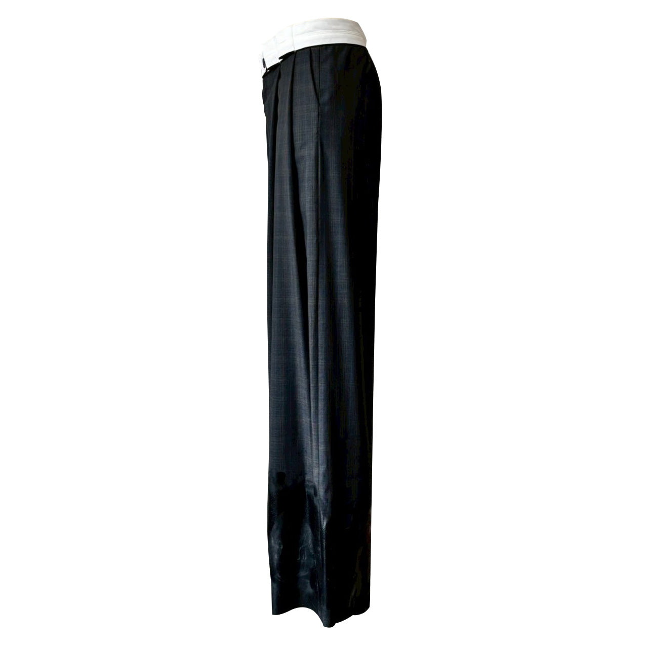 NATASHA ZINKO SILICONE ROLLED WAIST TROUSERS
