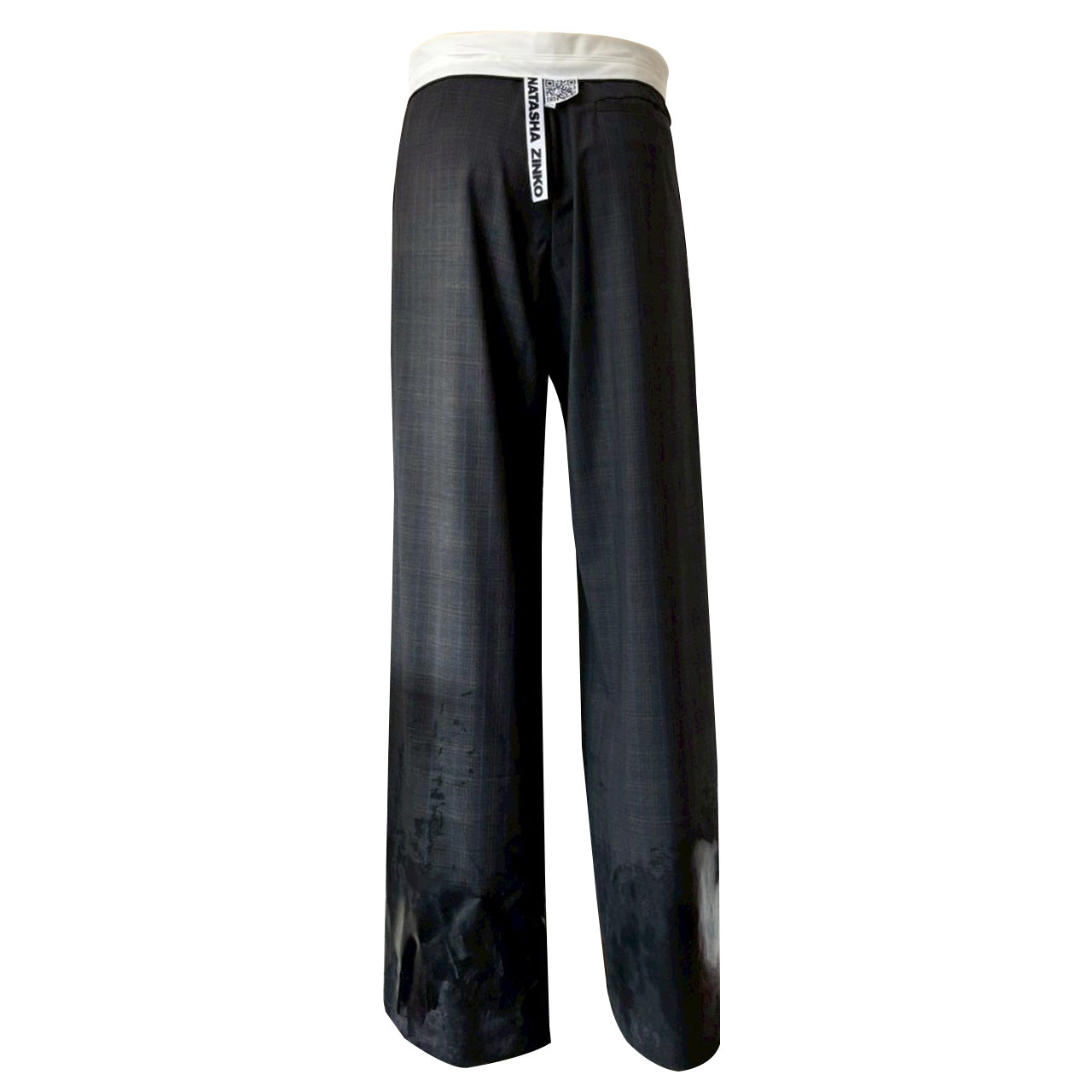 NATASHA ZINKO SILICONE ROLLED WAIST TROUSERS
