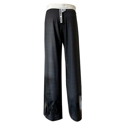 NATASHA ZINKO SILICONE ROLLED WAIST TROUSERS