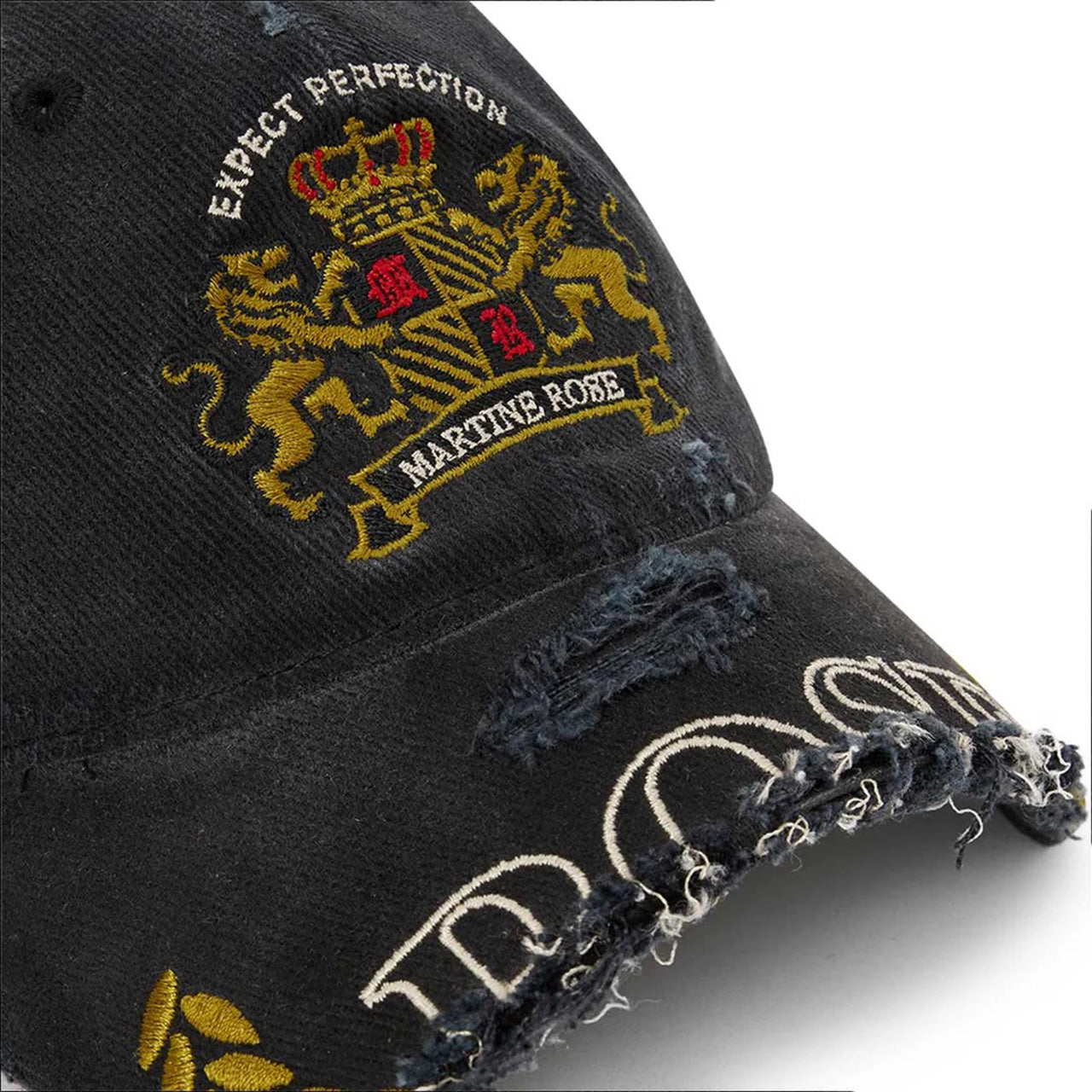 MARTINE ROSE CUT PEAK CAP