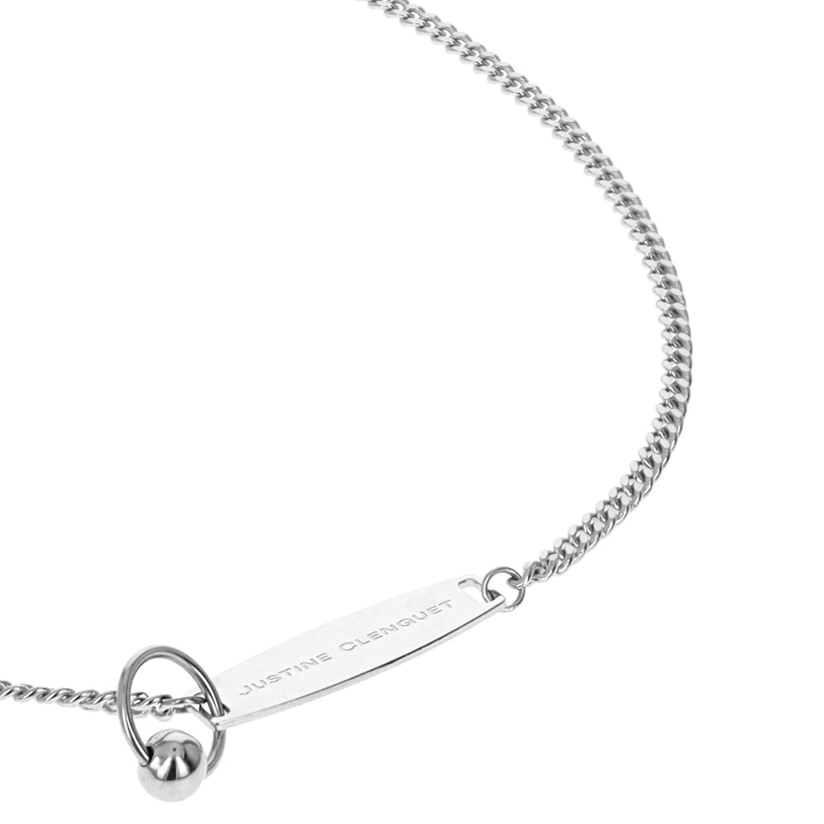 JUSTINE CLENQUET FISHER PALLADIUM NECKLACE