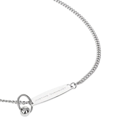 JUSTINE CLENQUET FISHER PALLADIUM NECKLACE