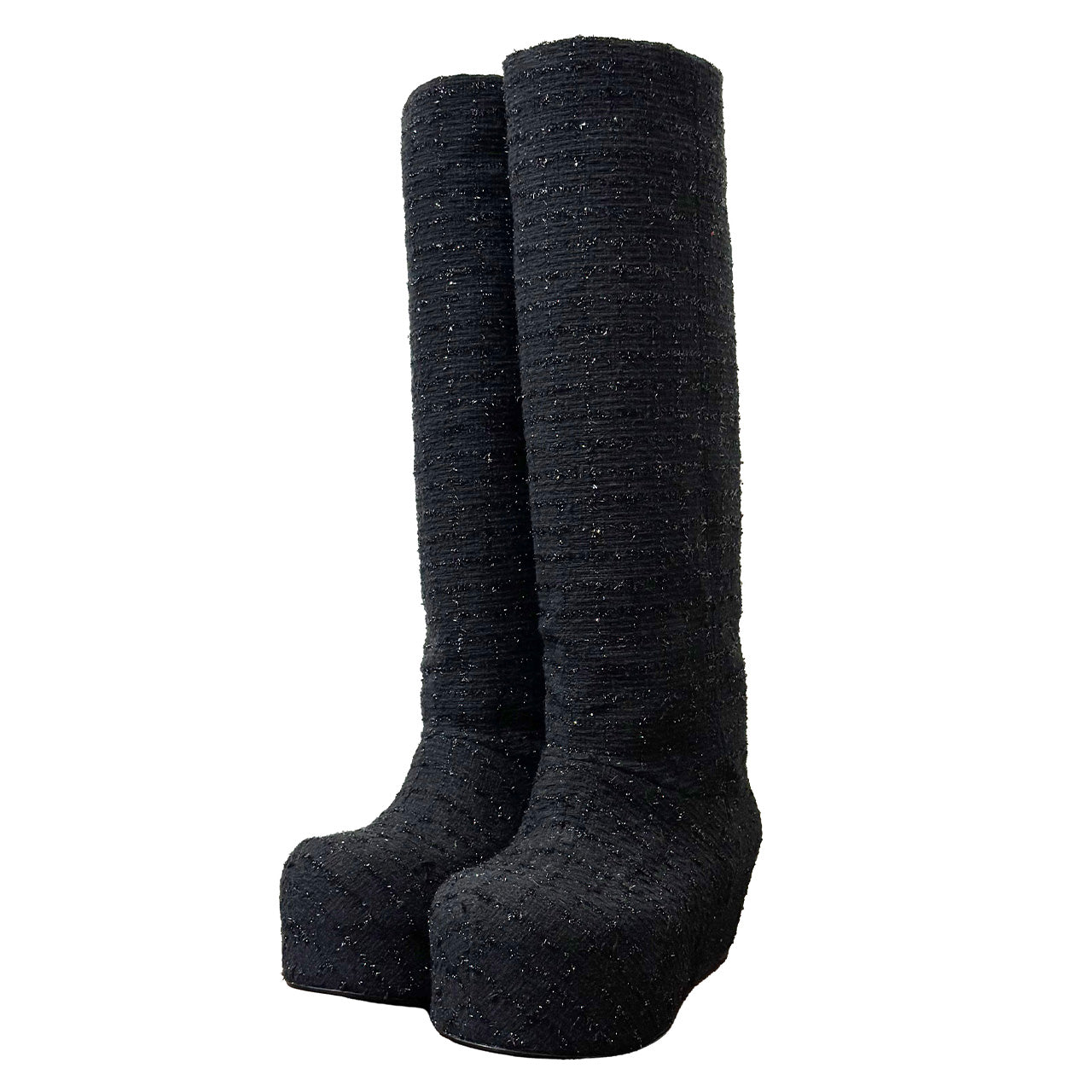 LAURA ANDRASCHKO TWEED RIDING BOOT BLUSH