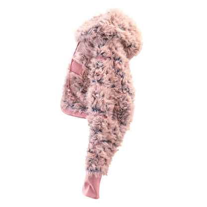 LOVETT CROPPED FUR HOODED JACKET