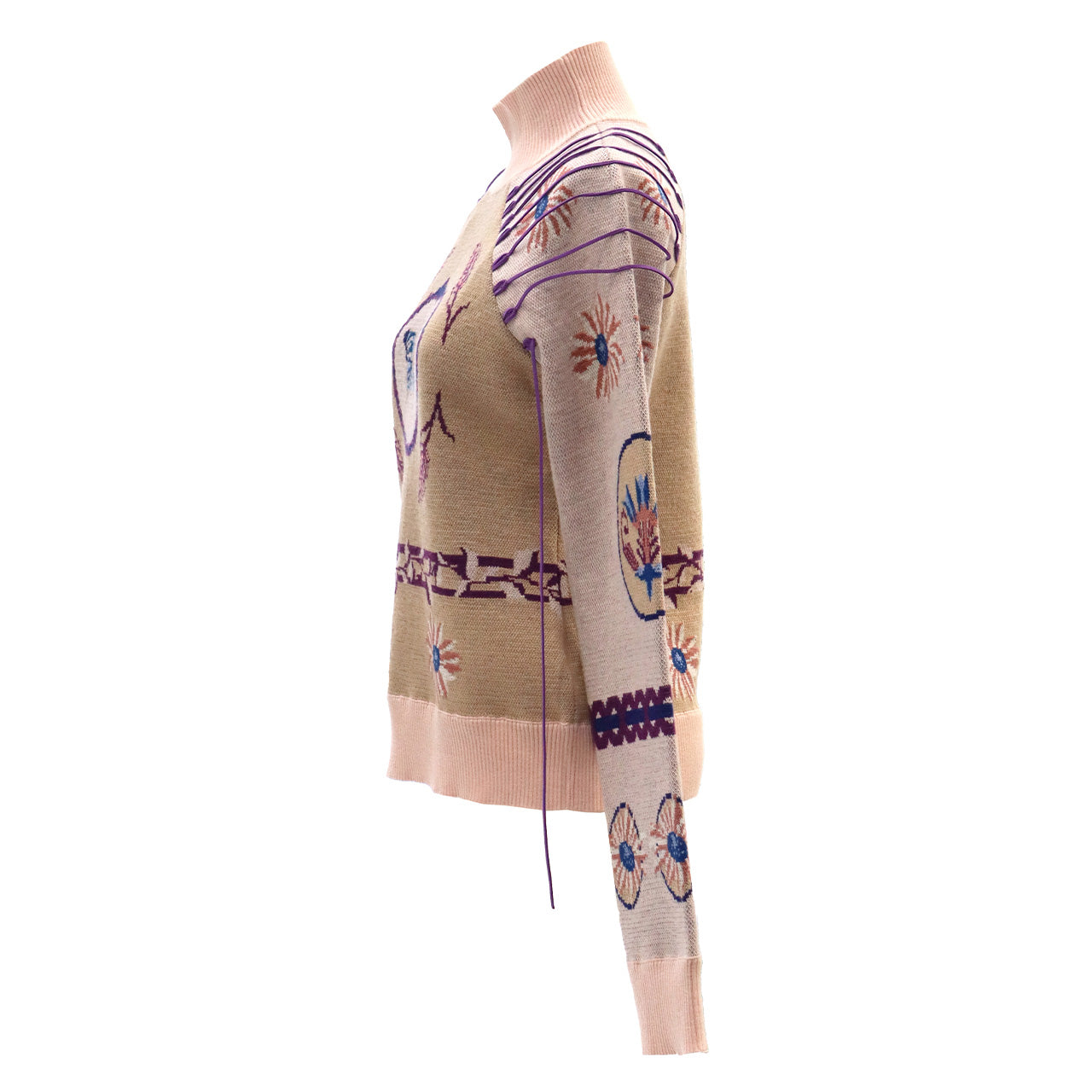 LOVETT ORNATE TIE SWEATER
