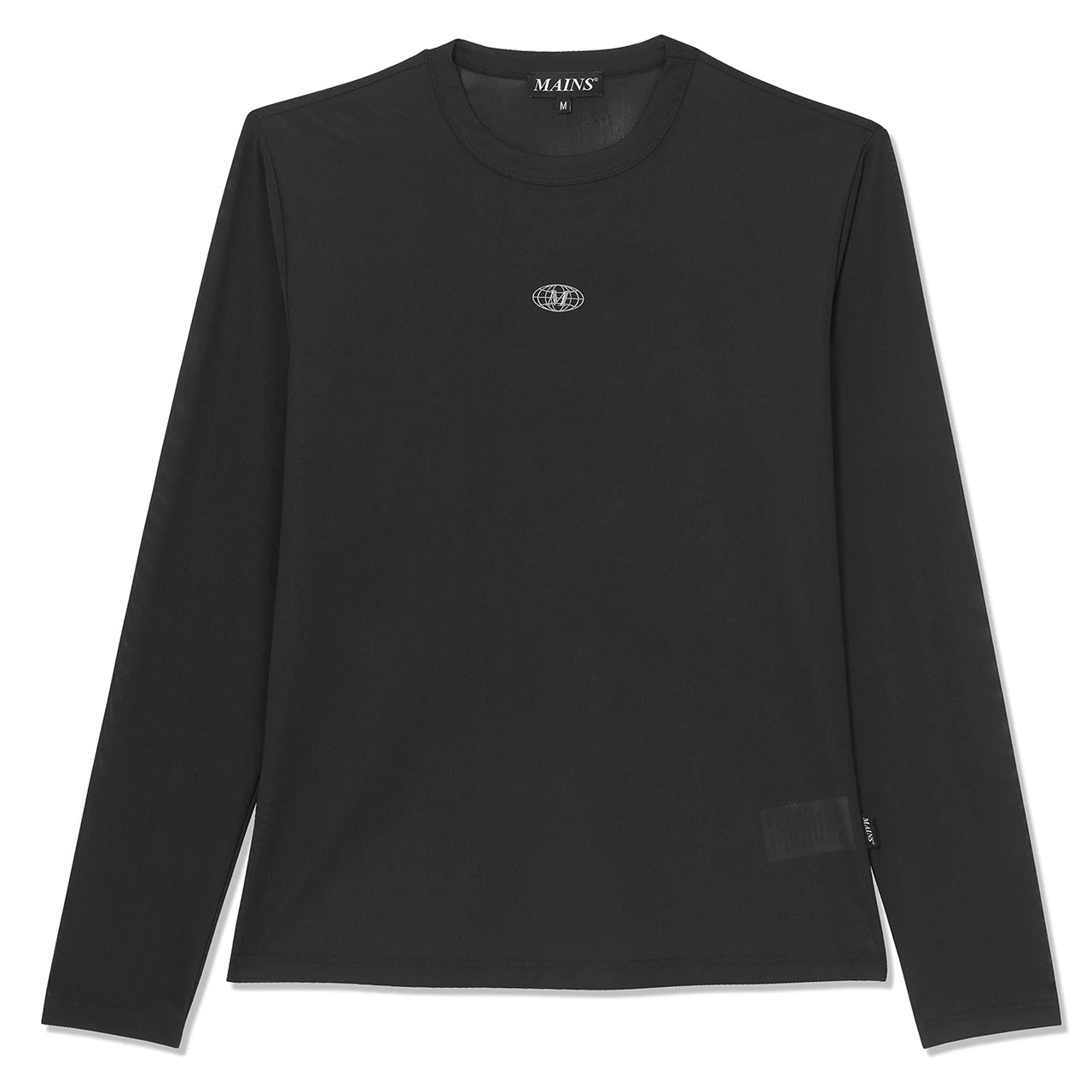 MAINS BLACK MESH LONG SLEEVE