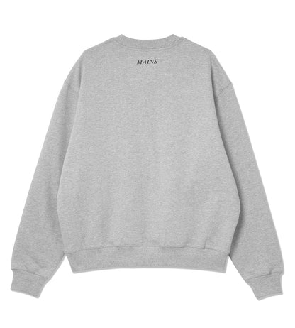 MAINS GREY MARL CREW NECK SWEAT
