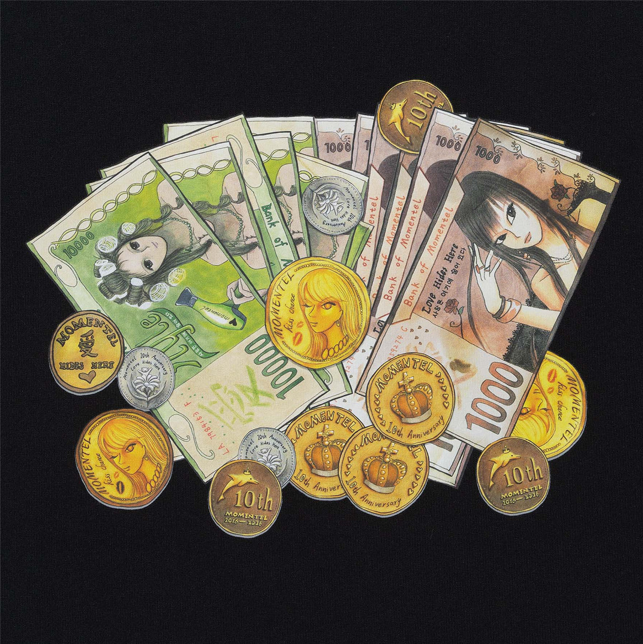 MOMENTEL MONEY GRAPHIC T-SHIRT