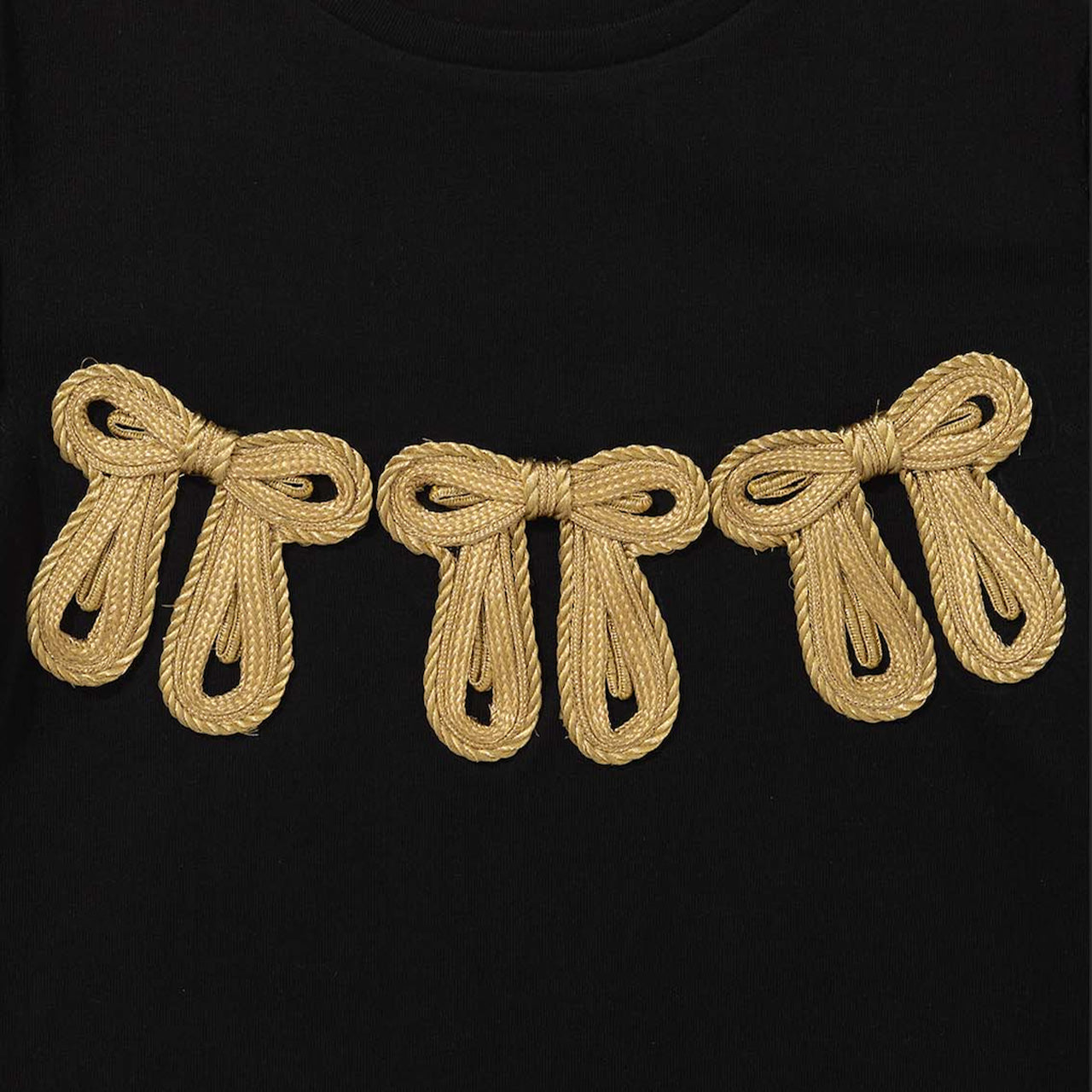 MOMENTEL THREE RIBBON BLACK FULL T-SHIRT