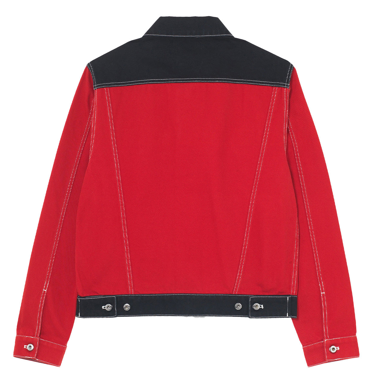 MAINS RED & BLACK DENIM JACKET