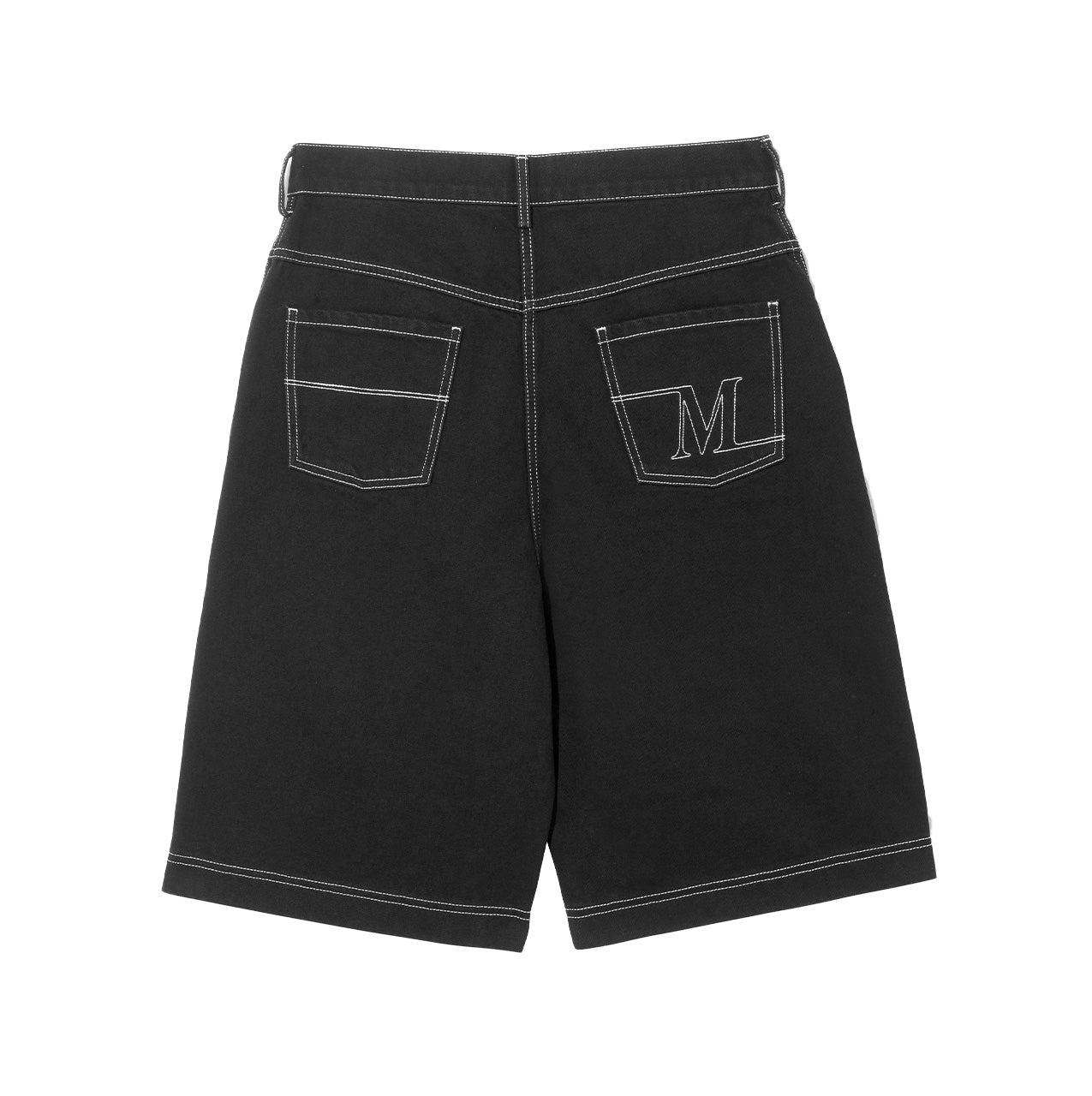 MAINS BLACK DENIM SHORTS