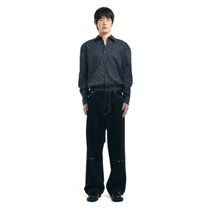 MAINS PINSTRIPE LONG SLEEVE SHIRT