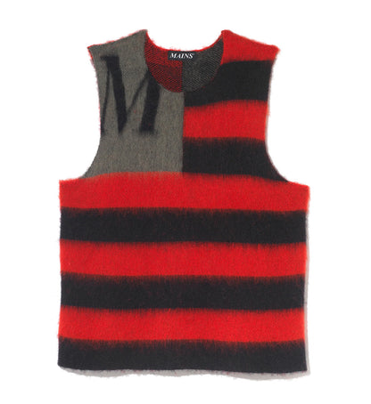 MAINS MOHAIR FLAG KNIT VEST