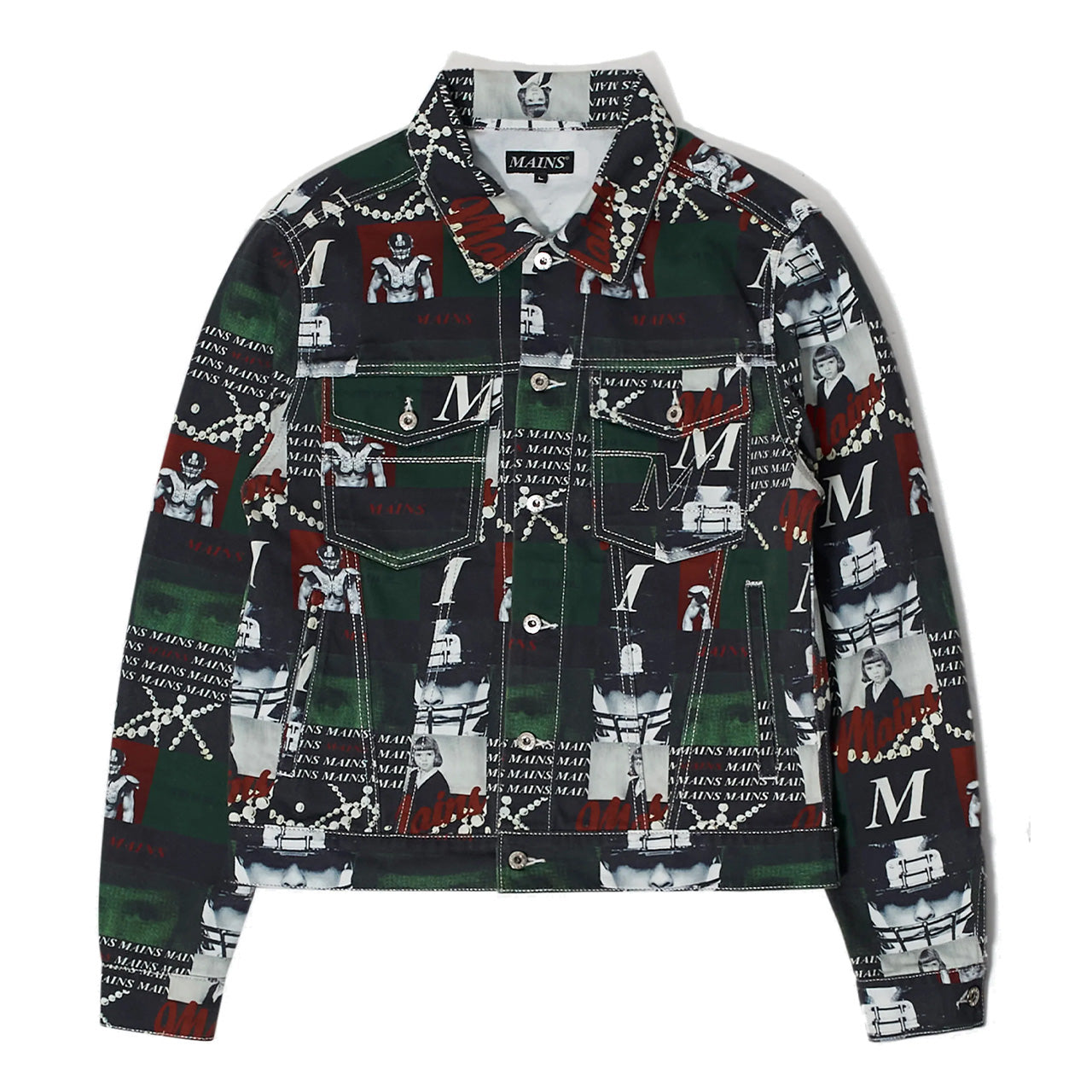 MAINS GREEN YEARBOOK DENIM JACKET