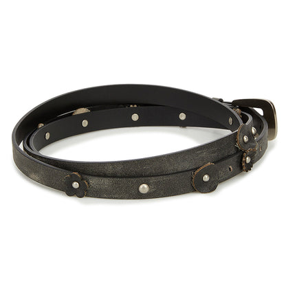 OPEN YY WRAP AROUND FLOWER-STUD BELT