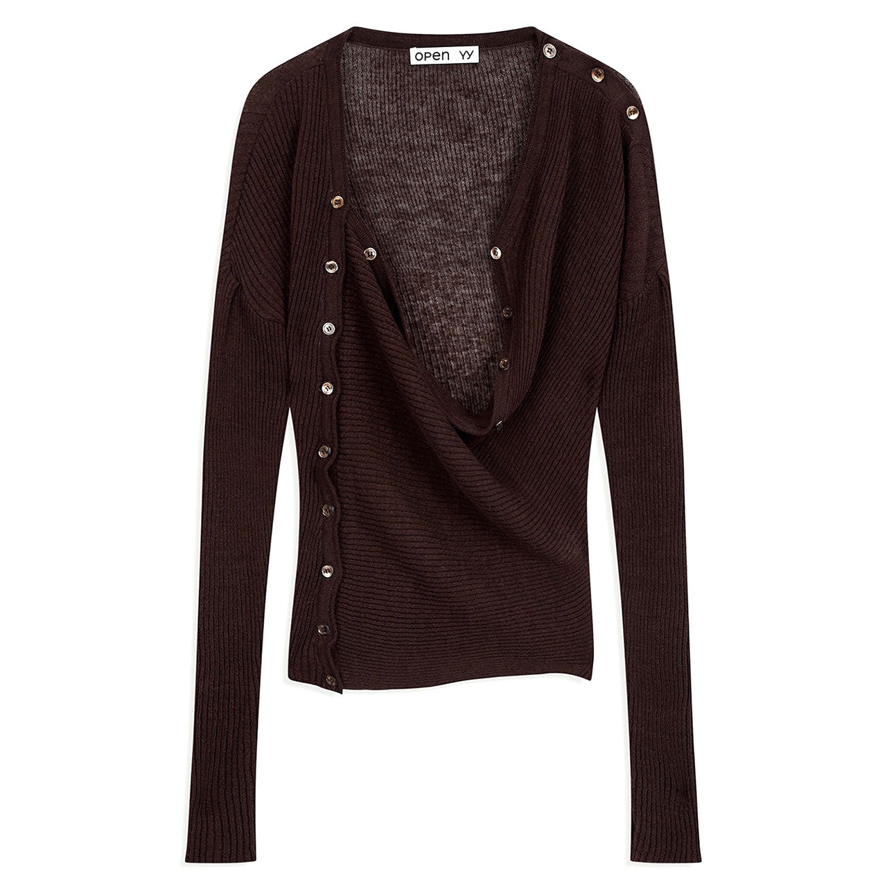 OPEN YY CONVERTIBLE DRAPE CARDIGAN