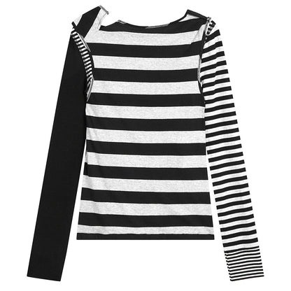 OPEN YY STRIPE CONVERTIBLE HOOK TOP DRESS