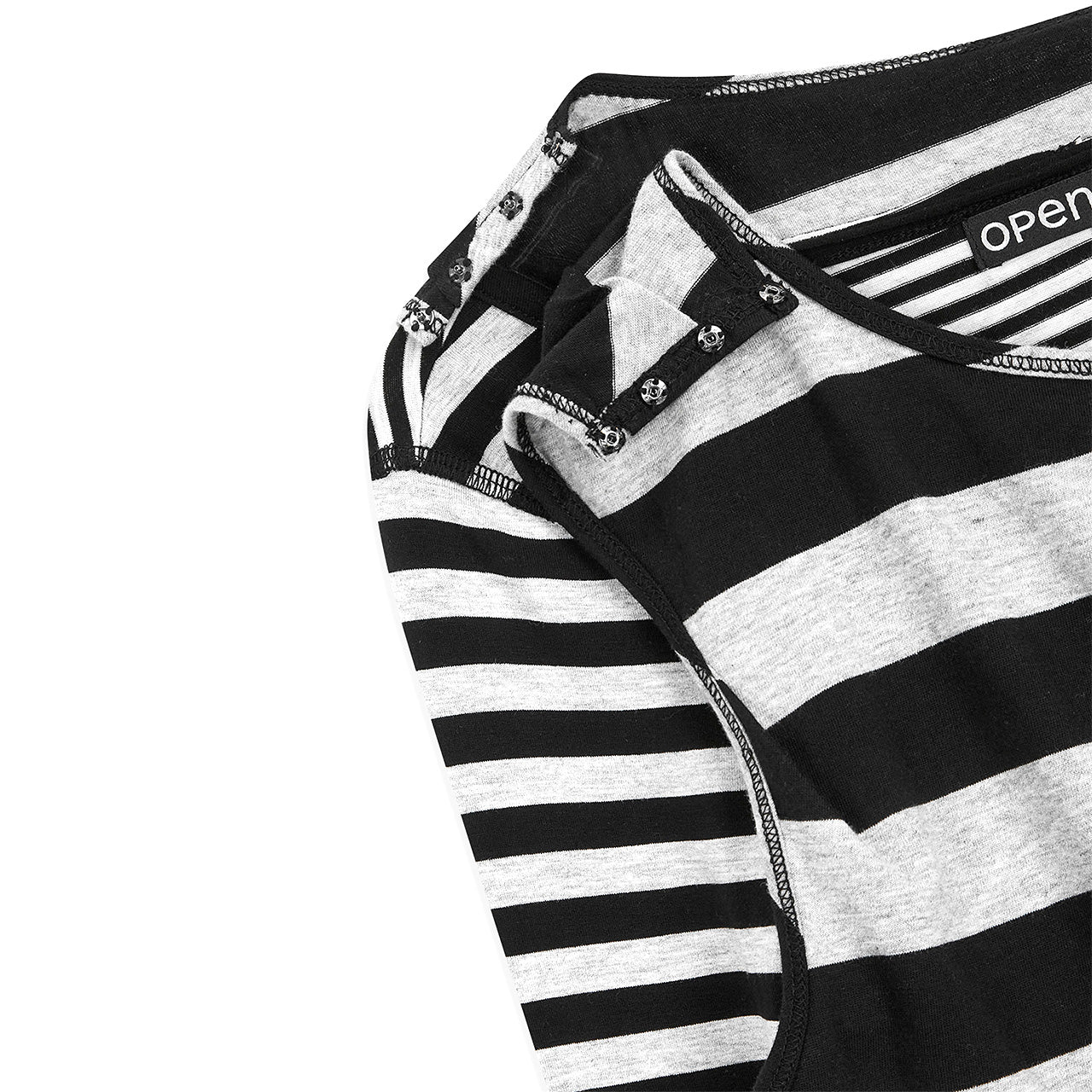 OPEN YY STRIPE CONVERTIBLE HOOK TOP DRESS