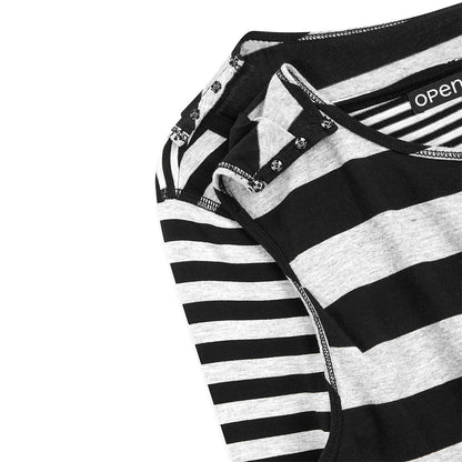 OPEN YY STRIPE CONVERTIBLE HOOK TOP DRESS