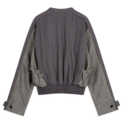 OPEN YY LINEN PANELED BOMBER