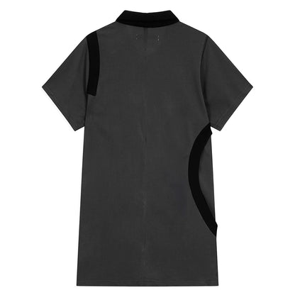 OPEN YY CURVED BUTTON PANEL TEE
