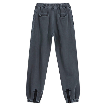 OPEN YY CURVED ZIP SWEAT PANTS
