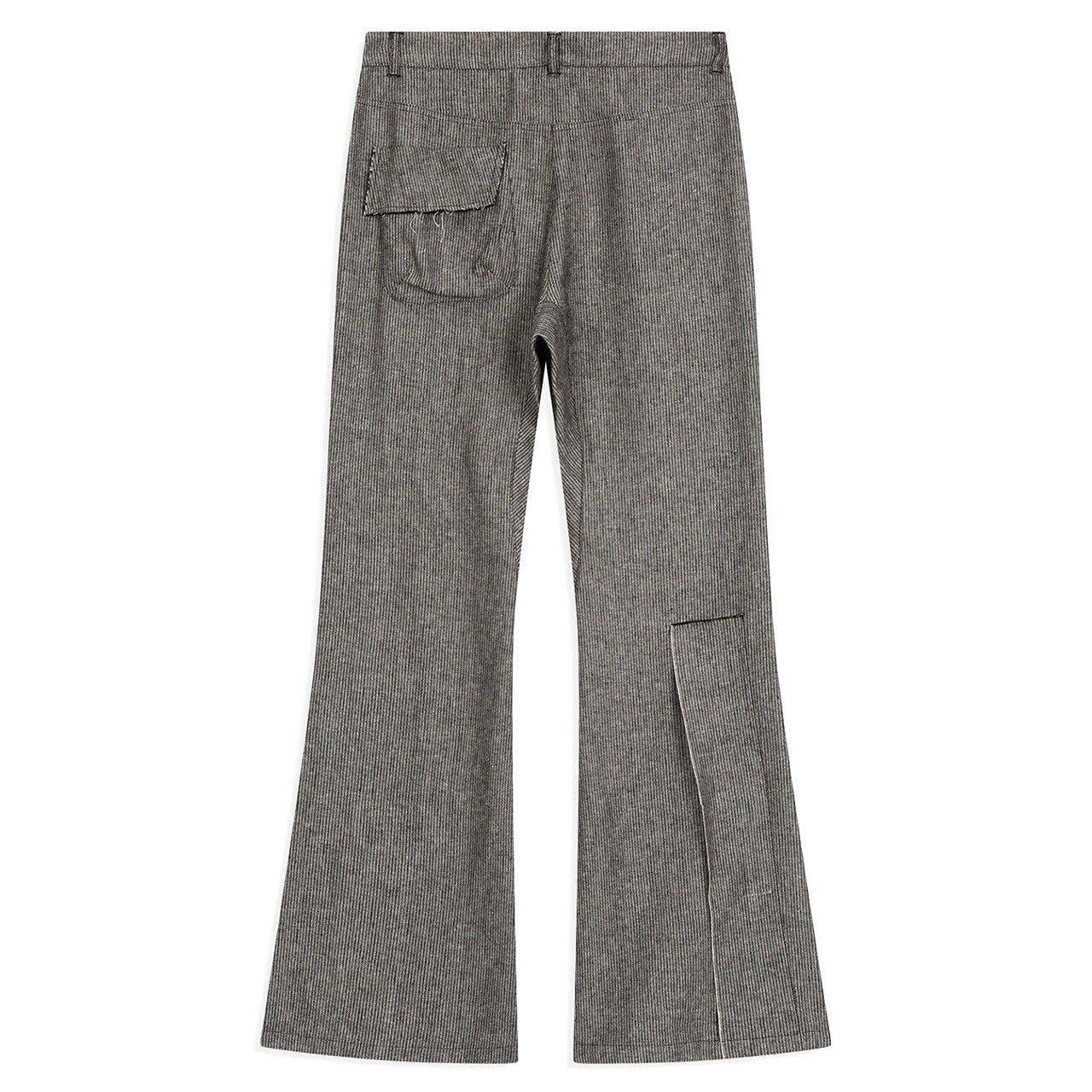 OPEN YY LINEN PANELLED RAW-CUT PANTS