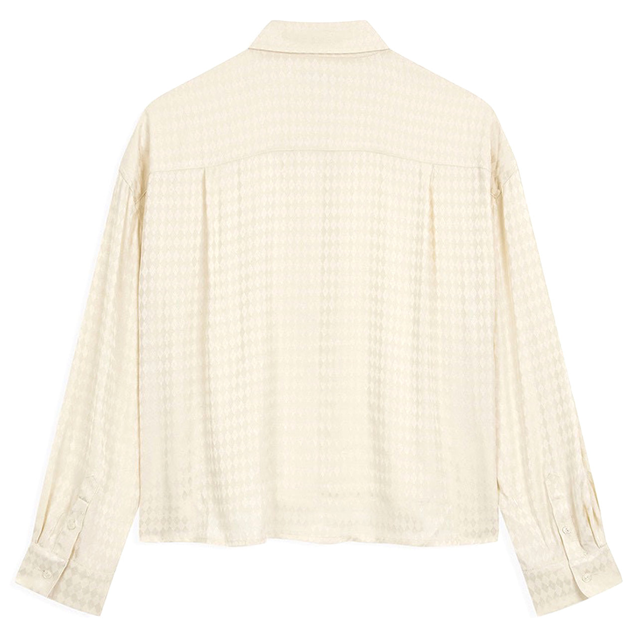 OPEN YY CHECKERED BEAD POCKET CROP SHIRT