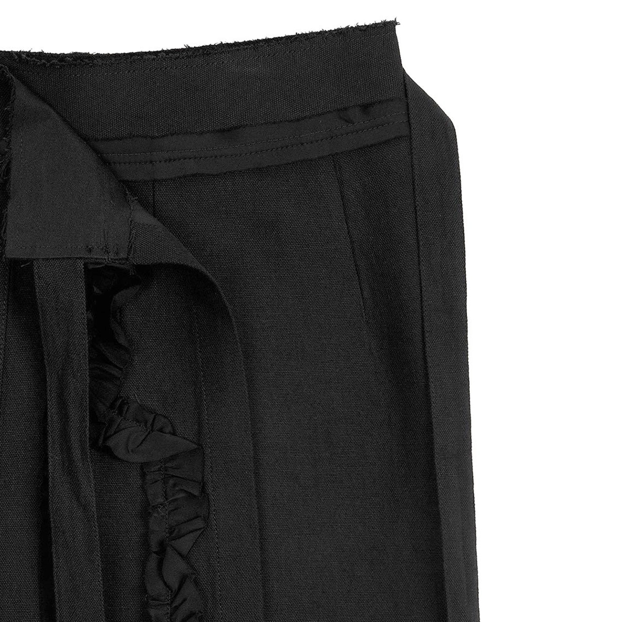 OPEN YY PLEATED LINEN WRAP SKIRT