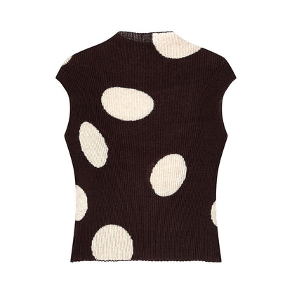 OPEN YY RIBBED DOT TOP