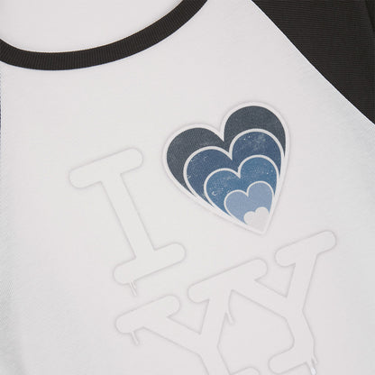 OPEN YY ILOVE YY RAGLAN TEE
